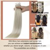 Full Shine Blonde Hair Extensions Microlink Human Hair Color 1000