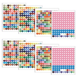 DQDEDIAN Color Number Stickers, 447 Labels for Diamond Painting Storage Box, Heart with Number Stickers for Diamond Painting Organizer Case (2 Set)