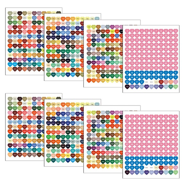 DQDEDIAN Color Number Stickers, 447 Labels for Diamond Painting Storage