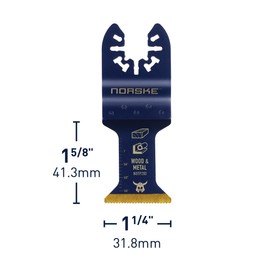 Norske Tools NOTP277 1 1/4 inch Flush Cut Bi-Metal Oscillating Multi Tool Accessory Blade Universal Fit for Wood and Metal (10pc Pack) | Oscillating Saw Blades