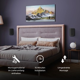 Sound bass ERA100 Low Profile Black Twin Pack Compatible with Sonos ERA 100 Speakers Wall Mount, Complete with All Fixings