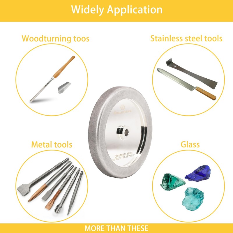 MORESUPERHARD 4 in 1 CBN Grinding Wheel 8 inch 80