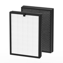 2 Pack True HEPA 14 Replacement Filter Compatible with Puroair 400 Air Purifier, H14 True HEPA Air Filter with Activated Carbon Filter 3-Stage Filtration