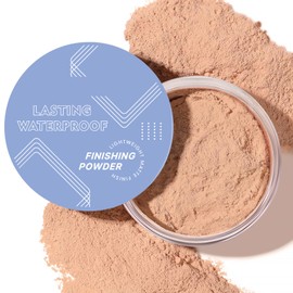 CHIFURE Lasting Waterproof Loose Setting Powder Makeup,Oil Control Face Powder Foundation,Lightweight Matte Flawless Smooth Pressed Powder,Cruelty Free Compact Powder,0.46 oz(DARK COMPLEXION)