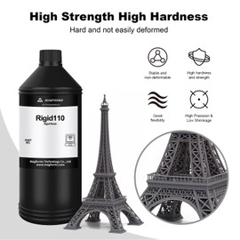 MAGFORMS Rigid110 3D Resin with Ultra-high Rigidity & Strength for Functional Parts, High Precision Engineering Resin for LCD DLP 3D Printers (Black, 1000g)
