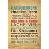 Ontrada Holzschild 20x30cm Hausordnung sage Bitte Danke Holz Schild
