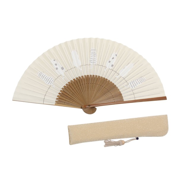 Hasegawa Kyoto Fan, Cat Back, Handmade, Fan, with Tassel, Comes