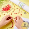Craftdady 100pcs Red 7mm Letter Beads Flat Round Acrylic Alphabet