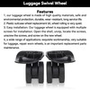 SHANOER 1 Pair Replacement Wheels for Luggage 360 Swivel Dual