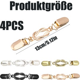 4 Stück Cinch Clip, Waist Clip, Clothing Sinch, Schwarz Gold Roségold Silber, Für Pullover Und Kleidung, Ideal Für Kleiderschrank Und Wäscheaufbewahrung