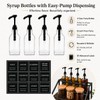 Coffee Bar Syrup Dispenser Set, 4 Pack 16.9oz/500ml Glass Syrup