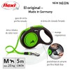 Flexi Correa Neon Verde Mediana De Cinta 5M