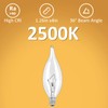 LinMiFo 12-Pack E12 B10 Clear Candelabra Base Bulb, 40W 120V