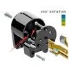 Right Angle Nema 5-15P 15A 125V , 360° Rotatable DIY