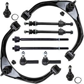 Detroit Axle - Front End Suspension Kit for 2013-2018 Ram 1500, 2 Upper Control Arms Ball Joints 4 Outer Inner Tie Rods 2 Sway Bar Links 2 Lower Ball Joints 2014 2015 2016 2017 Replacement
