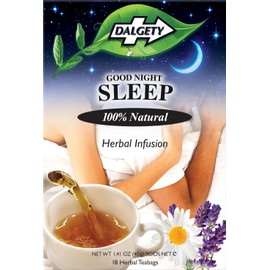 Dalgety Good Night Sleep Herbal Infusion 40g Cartons - 100% Natural, Caffeine Free Tea – Great for Sleep, Insomnia and Night-time Anxiety. (6 Pack)