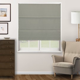 CHICOLOGY Roman Shades for Windows, Roman Window Shades, Roman Shades, Window Treatments, Window Shades for Home, Polyester Window Shade, Ridgewood Sage (Privacy & Light Filtering), 27" W X 72" H