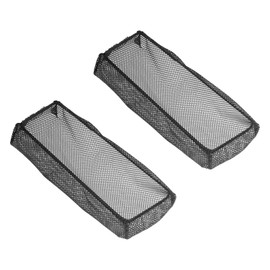 sourcing map 2Pcs Floor Vent Filter Screen, 4x10 Inch Floor Register Cover Trap Floor Vent Screen Net Cover for Home Air Vent Filter Mesh Keeps Debris Out, Black