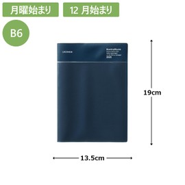 Laconic LID104-240NV 2025 Notebook, B6, Weekly Pocket, Navy, (Begins December 2024)