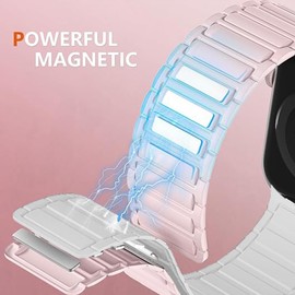 Compatible with Garmin Vivoactive 6 Bands, 20mm Quick Release Silicone Sport Strap Replacement Watchband with Woven Loop Design Compatible with Garmin Vivoactive 6, Vivoactive 5, Vivoactive 3 (Pink)