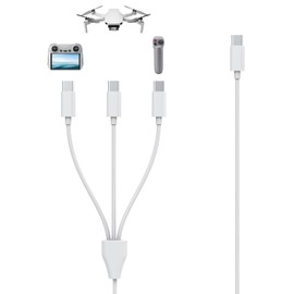 Alitutumao 3 in 1 DJI Mini 3 Pro Charging Cable, USB C to USB C Charger Cord Compatible with DJI Mini 3 Pro, Mavic 3, Air 2S, Mavic 3 Remote Controller, White