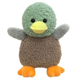 Doindute Mallard Duck Plush Stuffed Animal Toy, Soft Cuddly Plushie Hugger Green Duck Toy for Boys Girls, Gifts for Kids or Girlfriend, 8 Inches