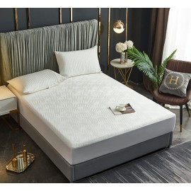 Elif Full Size Rayon Made from Bamboo Mattress Protector, Waterproof Quilted Mattress Cover Pad, Deep Pocket, Fitted, Noiseless, Soft and Easy Care, (Full)