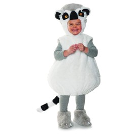 UNDERWRAPS Toddler's Ring Tail Lemur Plush Belly Babies Costume, Grey, Large