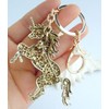 Sindary Austrian Crystal Unique 3.35" Unicorn Horse Keychain Pendant K6172