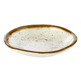 APS 84509 Stone Art Plate Diameter 15.5 cm Height 2.5 cm Melamine Cream / Brown