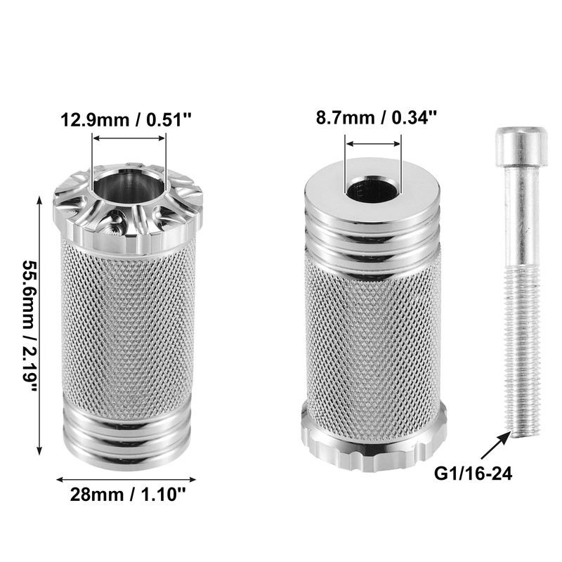X AUTOHAUX Set of 2 Motorcycle Gear Lever Pegs Pegs