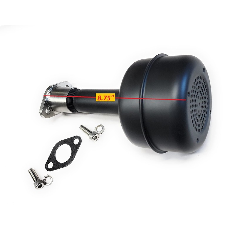Straight Muffler with SS adapter for Predator 301cc & 420cc,