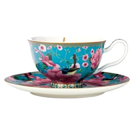 Maxwell & Williams Teas & C's Silk Road Footed Cup & Saucer 200ML Aqua Gift Boxed