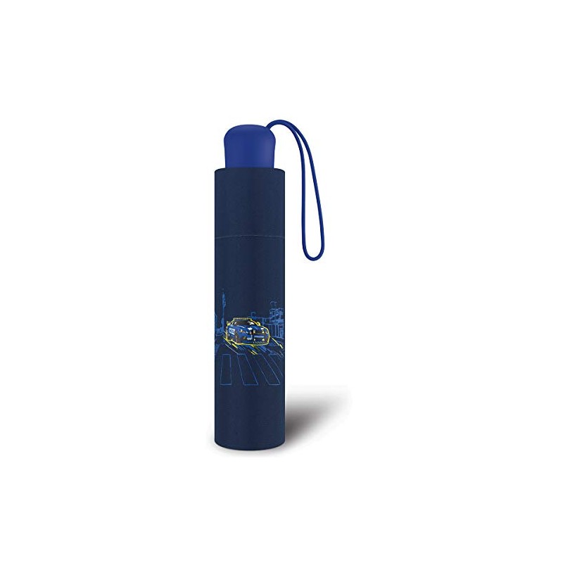 Scout Children's Pocket Umbrella Reflective Police Car, blue, Reflective, round