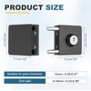 PATIKIL 304 Stainless Steel Frameless Glass Door Lock Double Opening