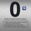 Ywonobs House Numbers - 3 Inch Self Adhesive Metal Stainless