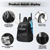 DAREKUKU Youth Baseball Backpack, Softball Bags for Boys and Adults