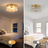 Glass Flush Mount Ceiling Light: 12" Round Clear Ribbed Glass