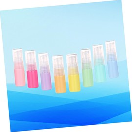 FRCOLOR 8Pcs Colorful Press Pump Sample Bottles Refillable Subpackaging Containers for Travel Toiletries for Shampoo and Lotion Vibrant Colors
