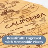 Totally Bamboo Destination California State Shaped Cutting Board, Charcuterie and