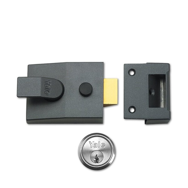 Yale 89 Standard Nightlatch Lock Satin Chrome Cylinder Backset 60mm