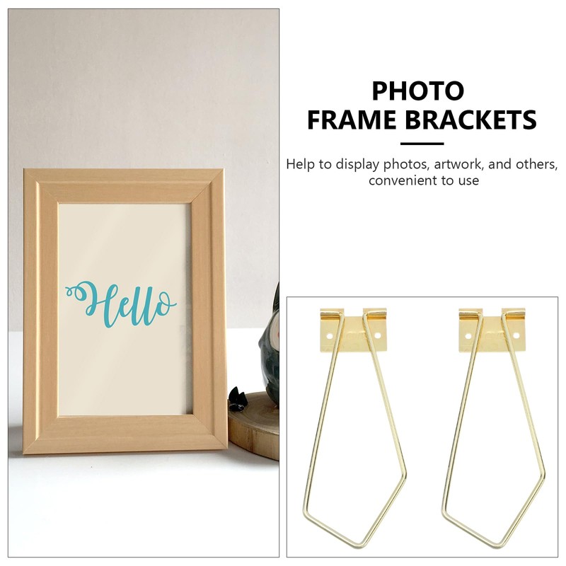 OSALADI 4pcs Photo Bracket Photo Frame Bracket Iron Supporting Rack