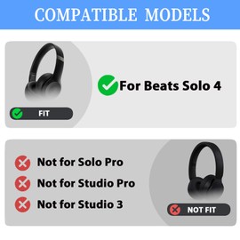 Adhiper Solo4 Headband Replacement Top Headband Replacement Head Band Parts Accessories Repair Kit for Beats Solo 4 Headphones-Matte Black