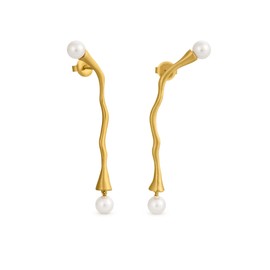 Gold Earrings Eclat | Designed by Joidart | Eclat Collection | 24K Gold Plated Metal | Murano Glass, Metal