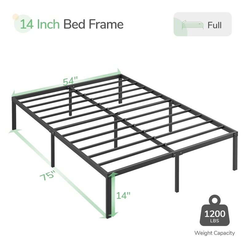 Novilla Full Size Bed Frame, 14 Inch Metal Platform Bed