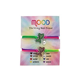 COLORFUL BLING 2pcs Temperature Sensing Color Changing Mood Bracelet Animals Mermaid Dinosaur Butterfly Wrap Bracelet for Women Friendship BFF Jewelry, 8 inches, Metal, alloy