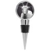 White Goat on Black Backround Photograph Wine Stopper