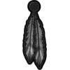 Ivamis Dreamcatcher Feather Patch: Black White - 2.25x6.5 inch -
