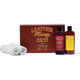 Leather Honey Complete Leather Care Kit: Cleaner, Conditioner, 2 Cloths. Non-Toxic Leather Care Made in The USA Since 1968. Restore Couches, Car Seats & Interior, Jackets, Shoes & Bags. for Any Color