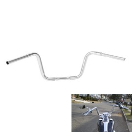 TCMT 10" Rise 1-1/4" Hanger Bar Handlebar Fits For Harley Softail Slim Heritage Fat Boy Deluxe Deuce Sportster XL 883 1200 Dyna Super Glide Wide Glide Low Rider Fat Bob Custom Application